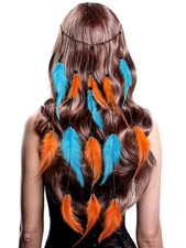Feather Headband Hippie Headband for Women Hippie Accessories Indian Hair Access
