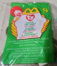 McDonald  s Claude The Crab Beanie Baby Free Shipping