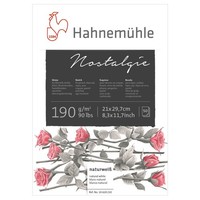 (0,26€/Blatt) Skizzenblock Nostalgie A4 190G/M² NaturweißEs Zeichenpapier, 50 Bl