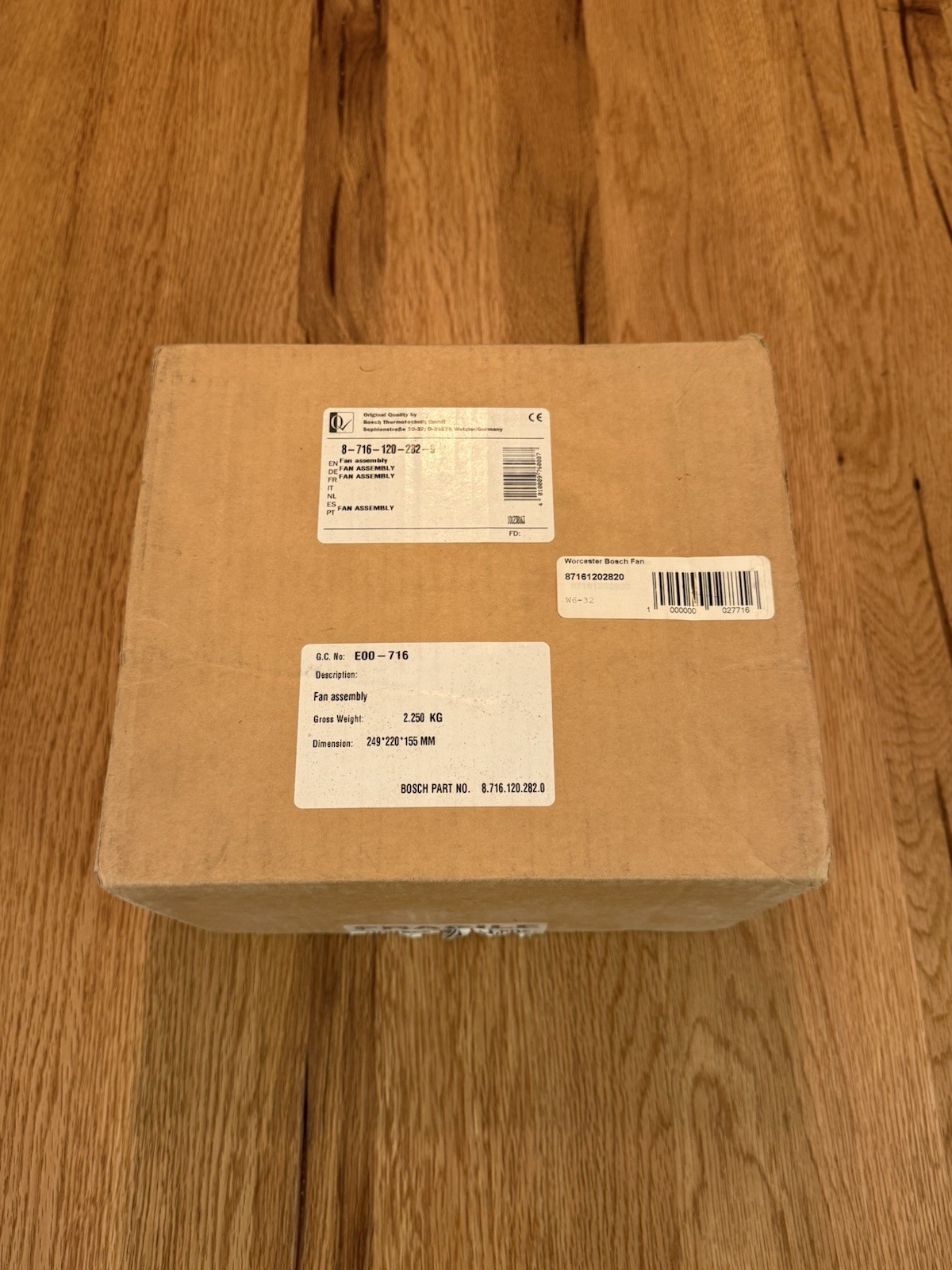 Genuine Worcester Bosch 87161202820 28 CDi Fan Assembly - New Boxed UNIT ONLY