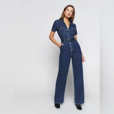 Reformation James Denim Jumpsuit Size 8