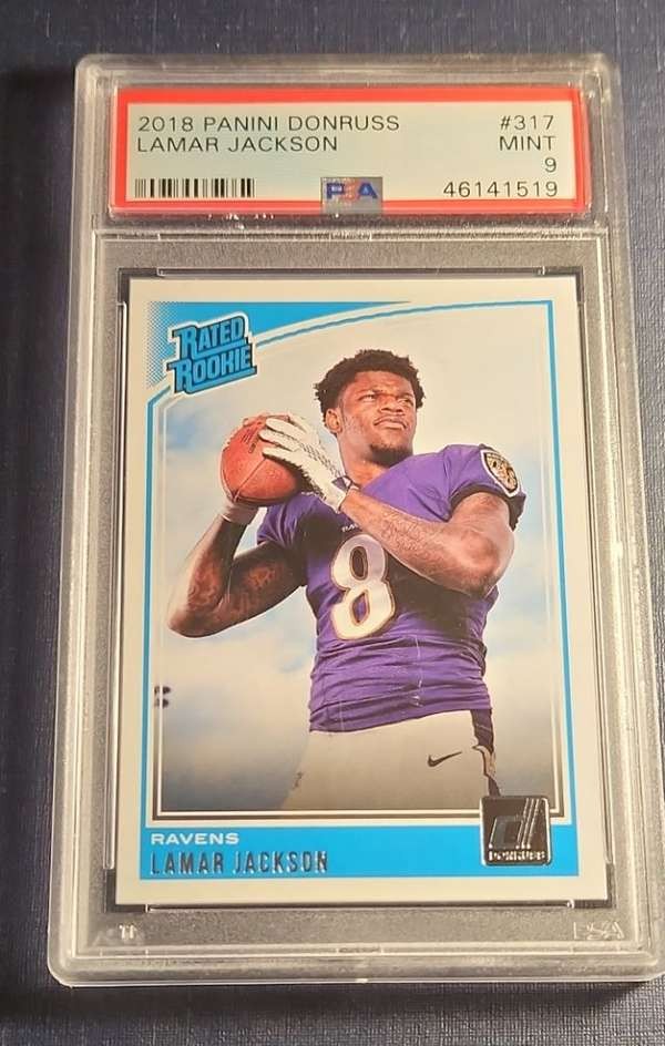 2018 Panini Donruss #317 LAMAR JACKSON PSA PSA 9 SN46141519