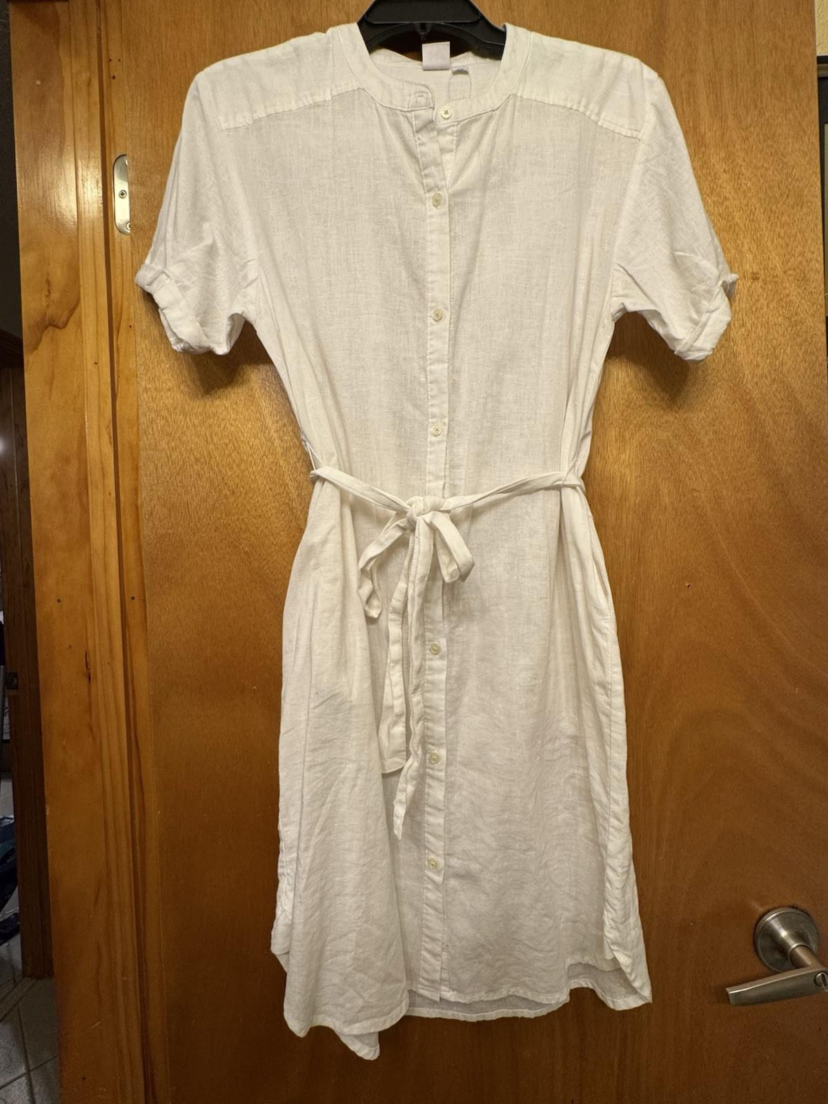 NWT GAP Linen White Shirt Dress XS
