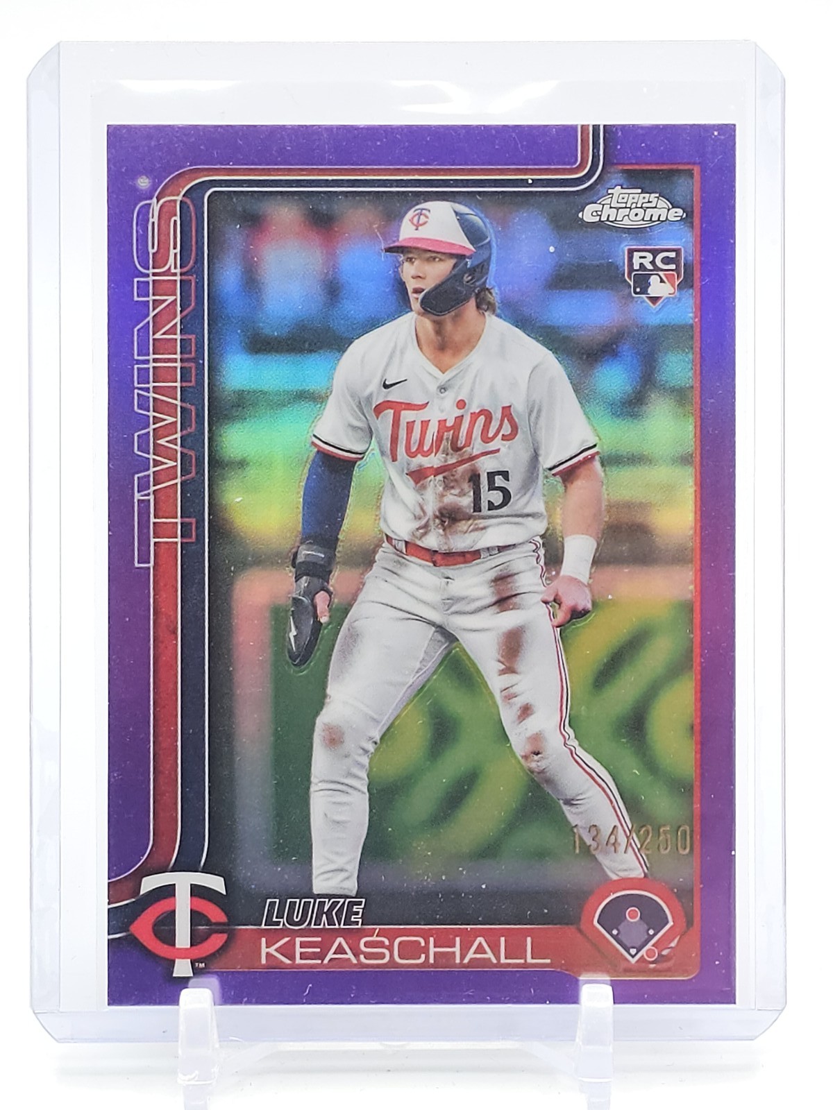 LUKE KEASCHALL 2025 TOPPS CHROME UPDATE PURPLE /250 RC ROOKIE #USC106 Q7066