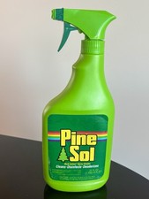 Vintage Pine Sol Cleaner 1990 Green Rainbow Spray Bottle 22oz TV Movie Prop