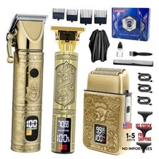 Hair Clippers for Men Professional, Beard Trimmer Kits  Sets, Bronze-3in1
