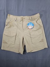 NWT Columbia Mens Shorts Omni Shade UPF 50 Beige Cargo Large fishing