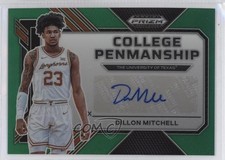 2023 Panini Prizm Draft Picks College Penmanship Green Dillon Mitchell Auto 1dc4