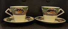 Set of 2 Myott Son & Co Hanley England’s Countryside Cop & Saucers England