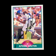 Jerome Walton 1989 Score -in person Auto Signature  #85 T (RC) 
