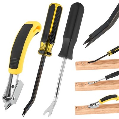 3PCS Heavy Duty Staple Remover Tool Nail Tack Puller for Furniture Floor Wood