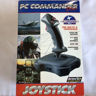 PC Commander Plus Flight Simulator Joystick IBM SV-207A Controller Pre-owned.