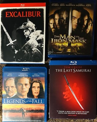 Epic Blu-ray: Man In The Iron Mask/ Excalibur/ Last Samurai/ Legends Of The Fall