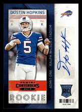 2013 Panini Contenders #136a Dustin Hopkins 4 Stars in helmet logo box