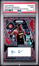 Onyeka Okongwu 2023 Panini Prizm Signature Auto Snakeskin SP /15 PSA 9 #SIG-OKG