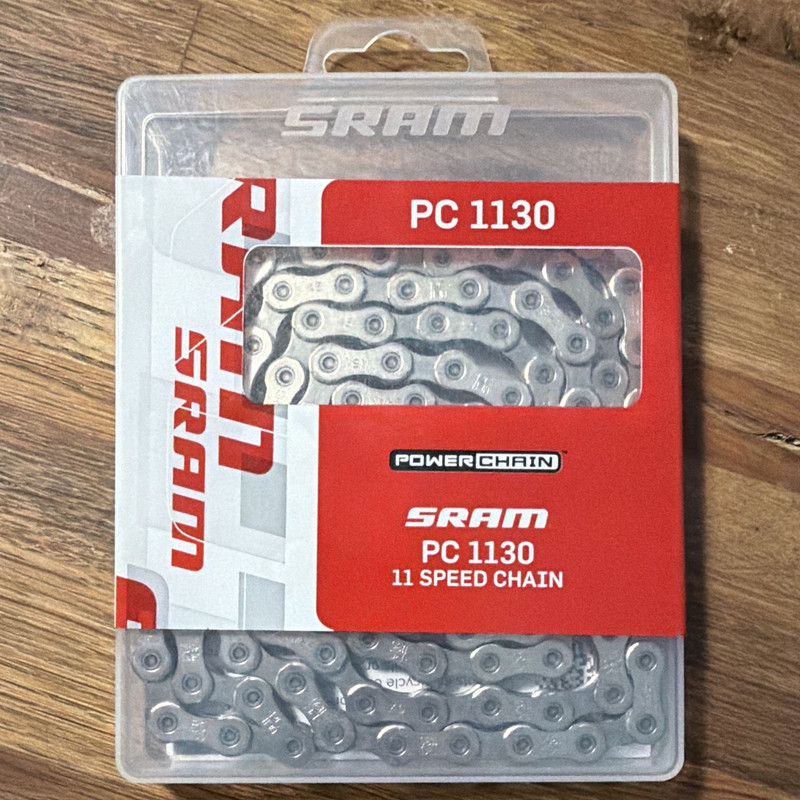 SRAM PC 1130 11-Speed Steel Chain 120 Links Silver w/ PowerLock Road/MTB