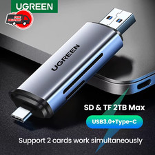 UGREEN USB 3.0 Type C to SD Micro SD TF Card Reader Memory Card Adapter for PC