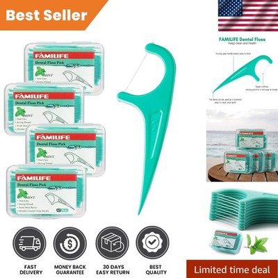 Mint Dental Floss Picks in Portable Cases - 240 Count for Fresh Teeth Anytime