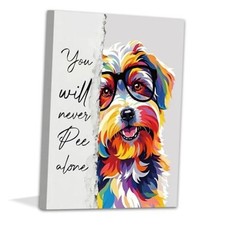 Framed Dog Wall Art for Framed-Dog Canvas Wall Art for Bathroom Poster