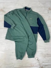 Lacoste Tracksuit Jacket And Sweatpants 90s Men Size L green