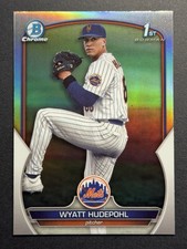 2023 Bowman Draft Chrome 1st Refractor #BDC-147 Wyatt Hudepohl New York Mets