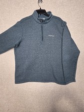 Columbia Fleece Mens L Great Hart Mountain III Half Zip Sweatshirt