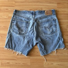 Vintage 90 s Made In USA Men s Levi s 501 Faded Cutoff Jean Shorts Size 36