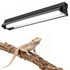 Hypool T8 Strip UVB UVA Reptile Lighting Fixture with 18-Inch 15 Watt UVB 10....