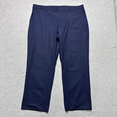 Ralph Lauren Dress Pants Mens 36 X 26 Straight Leg Navy Blue Performance Stretch