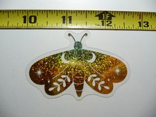 HOLOGRAPHIC MOTH UNIVERSE SMALL STICKER DECAL REFLECTIVE SHINY BEAUTIFUL