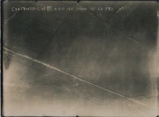 Photo aérienne FR 1917 ligne all. FRANZER GANZ Marne sect. BEINE NAUROY p. Berru