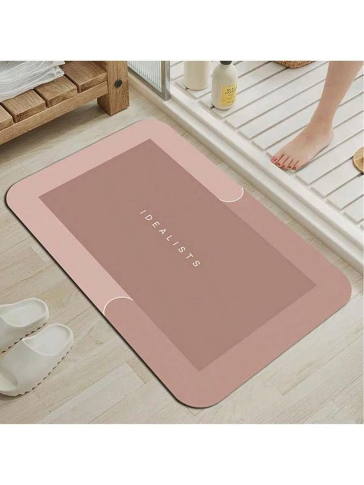 Alfombra de baño de tierra de diatomeas de 24"/32" antideslizante súper absorbente secado rápido Foto 4 de 4