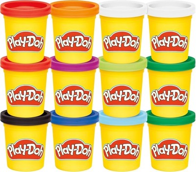 Play-Doh Jewel Colors Bulk 12-Pack of 4-Ounce Cans, Holiday Stocking 