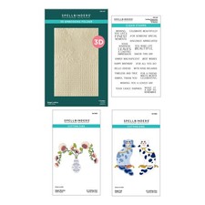 Spellbinders Dies, 3D Folder and Stamp Bundle-Regal Reflections