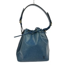 Louis Vuitton Petit Noe Handbag Epi Leather Blue Shoulder Bag