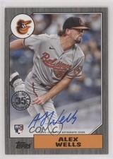 2022 Update 1987 Topps Baseball Black 14/199 Alex Wells #87BA-AW Auto 0zt7