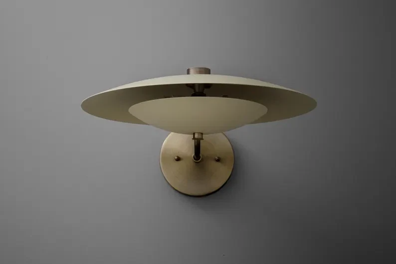 Sconce Light-Brass Wall Sconce-Mid Century Lamp-Modern Wall Light Christmas Gift - Image 3 of 4