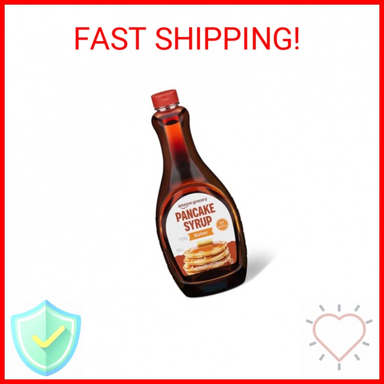 Amazon Grocery, Butter Flavor Pancake Syrup, 24 Fl Oz (Previously Amazon Fresh, 