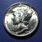 1944-S Mercury Dime  Near Gem BU