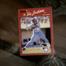 RARE Bo Jackson TRIPLE ERROR 1990 DONRUSS All Star NO DOT/TM after INC KC Royals