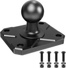 1Zero Metal 4-Hole AMPS Base Mount with Anti-Slip 20mm (0.787") Ball for Car Tru