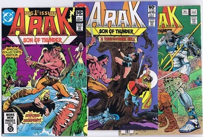 ARAK SON OF THUNDER # 1, 4, 8 US Comics Konvolut 1981