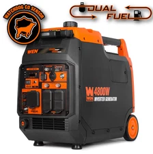WEN 4800W Dual Fuel Portable Inverter Generator Clean Power Electric Start