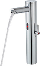 Touchless Motion Sensor Bathroom Faucet - Adjustable Hot/Cold Chrome Finish