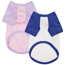 StyleDog 2-Pack Color Block Dog Shirt: Polycotton, Breathable, Wrinkle-Resistant