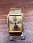 Rare Vintage seiko lasalle watch Thin Gold Mesh Bracelet Pinstripe Dial Mint