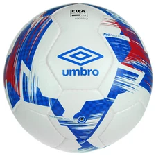 Umbro Youth(8-12) Size 4 Neo Futsal Pro Soccer Ball, White/Regal Blue/Vermillion