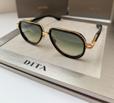 DITA VASTIK DTS 441 01 Yellow Gold Black Green Gradient Sunglasses