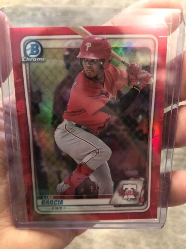 2020 Bowman Chrome Luis Garcia Phillies Red 5/5