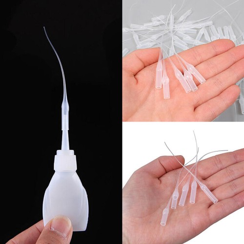 100/200/500X Glue Micro Tip Plastic Bottle Extender Adhesive Dispenser Precision - Picture 6 of 7
